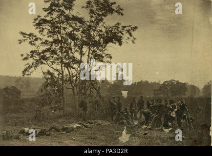 259 begraben die Toten auf dem Schlachtfeld von Antietam Stockfoto