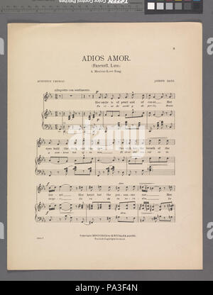 100 Adios Amor - eine Mexikanische love song (NYPL Hades -608860-1955528) Stockfoto