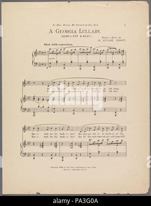 80 EINE Georgia Lullaby (Hush-a-bye o'-Baby) (NYPL Hades -608784-1966755) Stockfoto