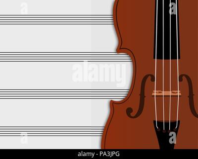 Violine Hauptteil Vektor Stock Vektor