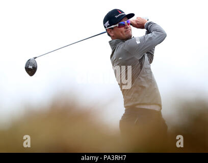 Die USA Zach Johnson T-Stücken aus dem 4. Bei Tag zwei der Open Championship 2018 in Carnoustie Golf Links, Angus. Stockfoto