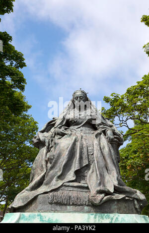 Queen Victoria Statue in Tynemouth in England. Queen Victoria regierte von 1837 bis 1901. Stockfoto