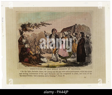 644 Festlichkeiten der frühen französischen von Illinois. Von der historischen Sammlungen der Great West, von Henry Howe, S. 89 Stockfoto