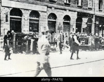 33 1914-06-29 - Folgen der Angriffe, die sich gegen die Serben in Sarajewo - Straße Foto 2 Stockfoto
