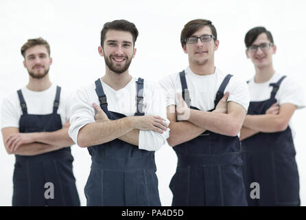 Happy Team der Verantwortlichen Urheber und ihre lächelnden Führer. Stockfoto
