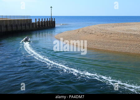 Fluss Ax Mündung in der Nähe der Stadt von Seaton in Devon Stockfoto