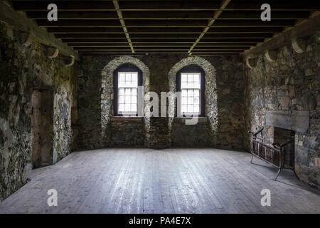 Torhaus Innenraum an Dunstaffnage Castle gebaut von der MacDougall Herren von Lorn in Argyll und Bute, westlichen schottischen Highlands, Schottland, Großbritannien Stockfoto