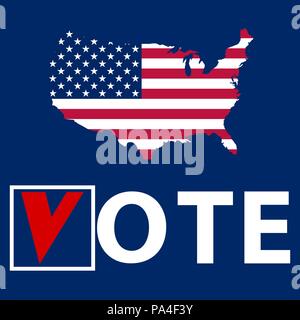 US-Wahlen Vector Illustration Stock Vektor