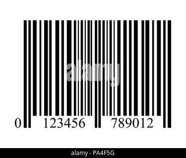 Bar Code auf einem weissem Hintergrund Stock Vektor