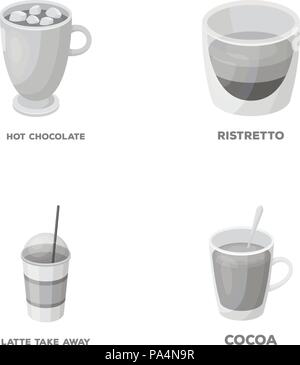 Entfernt, Schokolade, Kakao, Kaffee, kalten, Sammlung, Sahne, Schale, Dessert, anders, Getränk, Glas, heiß, Eis, Icon, Illustration, isoliert, Latte, Logo, Milch, monochrom, Ristretto, Satz, Zeichen, Löffel, Symbol, nehmen, Rohr, Arten, Vektor-, Web-, Vektor, Vektoren, Stock Vektor
