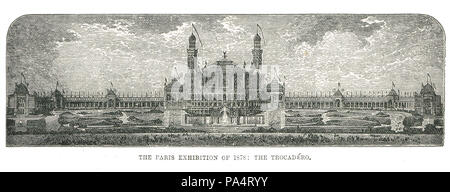 Die Trocadero Palace, Exposition Universelle, Paris Ausstellung von 1878, Frankreich Stockfoto