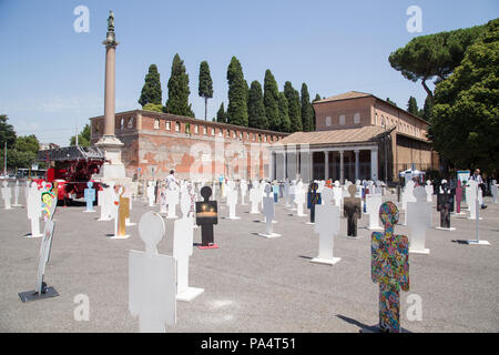 Rom, Italien. 19. Juli 2018. Künstlerische installation namens "agome 547" Credit: Matteo Nardone/Pacific Press/Alamy leben Nachrichten Stockfoto