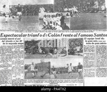54 Colón Vence Al Santos de Pelé Stockfoto