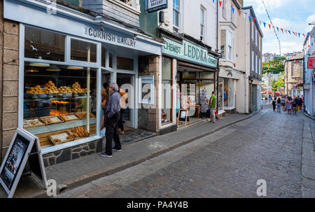 St. Ives der Cornish Bäckerei Fore Street St. Ives Stockfoto