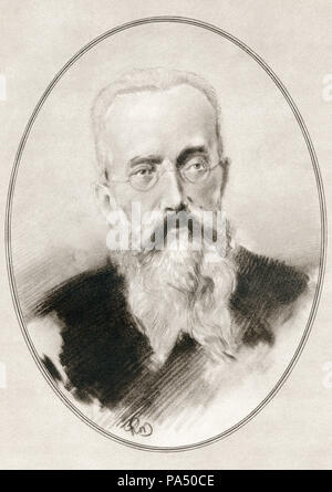 Nikolai Andreyevich Rimsky-Korsakov, 1844 - 1908. Russischer Komponist und ein Mitglied der Gruppe von Komponisten wie die Fünf bekannt. Abbildung von Gordon Ross, US-amerikanischer Künstler und Illustrator (1873-1946), von lebenden Biographien der großen Komponisten. Stockfoto