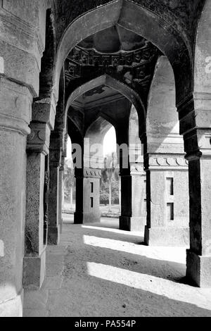 Innenansicht von Muhammad Shah Sayyid's Grab, Lodi Gardens, Neu-Delhi, Delhi, Indien Stockfoto