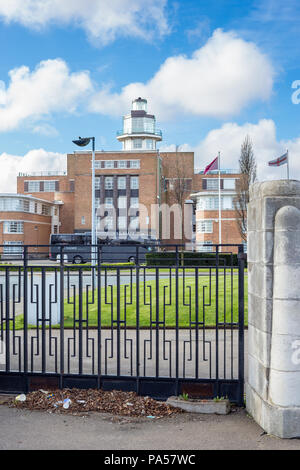 Art Deco alte Speke Airport Gebäude, in Liverpool Stockfoto