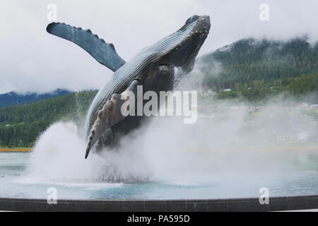 Wal Statue in Juneau Alaska Stockfoto