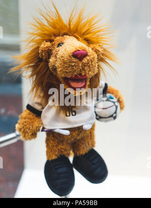 Juli 7, 2018, Moskau, Russland Offizielles Maskottchen der FIFA Fußball-Weltmeisterschaft 2006 in Deutschland Löwe Goleo VI. Stockfoto