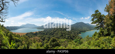 Blick der Twin Seen Danau Tamblingan und Danau Buyan, Bali, Indonesien Stockfoto