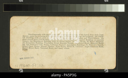 84 A Millionaire's Home auf der Van Ness Ave., durch Erdbeben und Feuer am 18. April verwüstet, 1906 (Nypl b 11707375 - G90 F001 112 B) Stockfoto