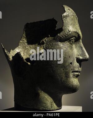 Gordian III (225-244). Römische Kaiser. Büste in Bronze wahrscheinlich von Gordian III. Römisch-germanisches Museum. Köln. Deutschland. Stockfoto