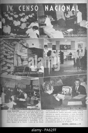 34 Biblioteca del Senado de la Provincia - 42 - IV Censo Nacional Stockfoto