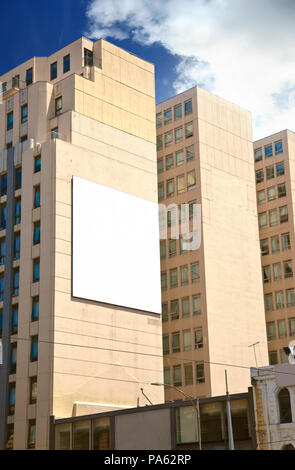 Eine Fotografie einer Werbe-Wand in der Stadt Stockfoto