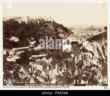 86 Fotografi av Granada. Vista general de La Alhambra y Granada desde el Sacro Monte - Hallwylska museet - 104829 Stockfoto