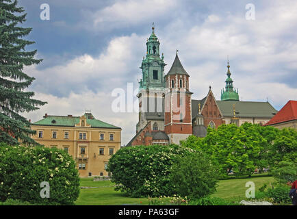 Die Kathedrale auf dem Wawel, die Basilika St. Stanisław und St Wacław, Krakau, Polen Stockfoto