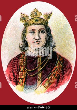 España. Alfonso X El Sabio (1252-1284), rey de Castilla y León. Grabado de 1900. Stockfoto