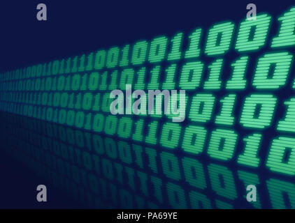 Ein Beispiel für eine schöne binäre Zahlen Hintergrund Stockfoto