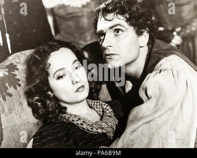 Wuthering Heights (1939) von William Wyler mit Merle Oberon als Cathy und Laurence Olivier als Heathcliff. Eine Adaption des Romans von Emily Brontë über eine untergegangene Romantik. Foto einer Originalaufnahme aus dem Jahr 1939. Quelle: BFA / United Artists Stockfoto