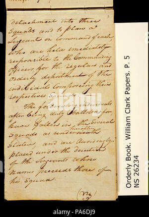 319 Clark Familie Sammlung - Band 20. Geordnete Buch, Seite 5, April 1, 1804 Stockfoto