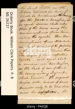 319 Clark Familie Sammlung - Band 20. Geordnete Buch, Seite 8, April 1, 1804 Stockfoto