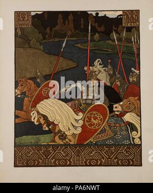 Abbildung: für Alte russische Legende "Wolga". Museum: private Sammlung. Stockfoto