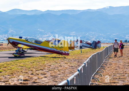 Van's Aircraft RV-8; Harriett Alexander Feld; Air Show; Salida, Colorado, USA Stockfoto