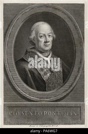 Porträt des Papstes Pius VI. (1717-1799). Museum: private Sammlung. Stockfoto