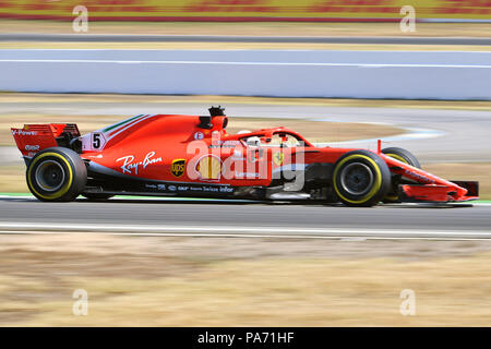 Hockenheim, Deutschland. 20. Juli 2018. Sebastian Vettel, GER (Scuderia Ferrari), Aktion in seinem Auto. Training, Formel 1: GP von GermanyGermany, Hockenheimring, Saison 2018, am 20.07.2018. | Verwendung der weltweiten Kredit: dpa/Alamy leben Nachrichten Stockfoto