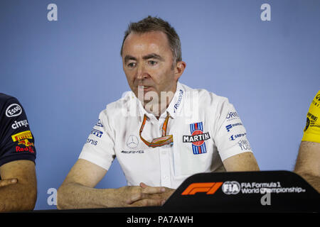 Motorsport: FIA Formel Eins-Weltmeisterschaft 2018, Grand Prix von Deutschland, Paddy Lowe (GBR, Williams Martini Racing), 20.07.2018. | Verwendung weltweit Stockfoto