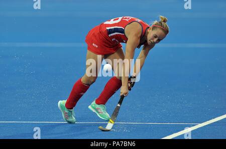 London, Großbritannien. Juli 2018 21. Alyssa Manley (USA). USA/Irland. Match 3. Pool B Hockey der Frauen-WM 2018. Lee Valley Hockey Centre. Queen Elizabeth Olympiv Park. Stratford. London. UK. 21.07.2018. Credit: Sport in Bildern/Alamy leben Nachrichten Stockfoto