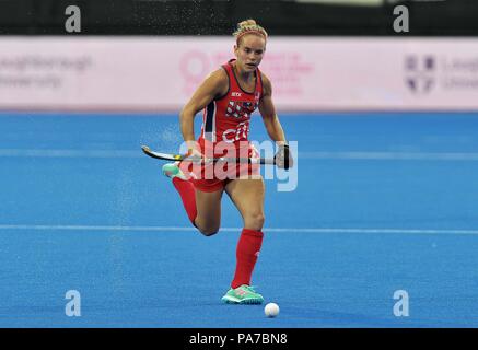 London, Großbritannien. Juli 2018 21. Alyssa Manley (USA). USA/Irland. Match 3. Pool B Hockey der Frauen-WM 2018. Lee Valley Hockey Centre. Queen Elizabeth Olympiv Park. Stratford. London. UK. 21.07.2018. Credit: Sport in Bildern/Alamy leben Nachrichten Stockfoto