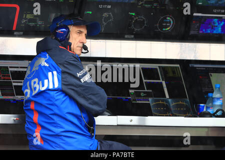 Hockenheimring, Hockenheim, Deutschland. 21. Juli 2018. Deutsche Formel 1 Grand Prix, der Qualifikation; Franz Tost Credit: Aktion plus Sport/Alamy leben Nachrichten Stockfoto