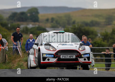 Lisburn, Nordirland. 21. Juli 2018, Eikon Messegelände, Lisburn, Nordirland, Motorsport, carryduff Gabelstapler nach unten mobilisieren; Meirion Evans und Jonathan Jackson (Ford Fiesta R5) auf Platz 5 Quelle: Aktion Plus Sport Bilder/Alamy leben Nachrichten Stockfoto