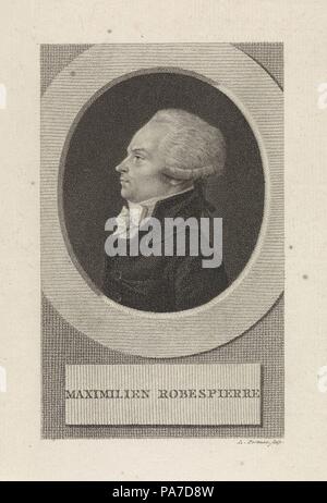 Maximilien de Robespierre (1758-1794). Museum: private Sammlung. Stockfoto