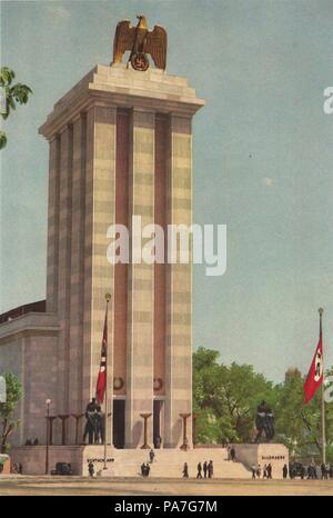 Den deutschen Pavillon auf der Weltausstellung 1937 in Paris. Museum: private Sammlung. Stockfoto