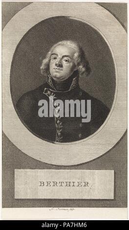 Louis Alexandre Berthier, Prince de Wagram, Duc de Valangin, Fürst von Neuenburg (1753-1815), Marschall von Frankreich. Museum: private Sammlung. Stockfoto