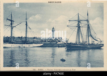 38 Binic-FR-22-Vers 1930 - Islandais au retour Stockfoto