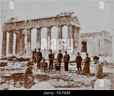 149 Archivo General de la Nación Argentina 1899 viaje Eröffnungs Fragata Sarmiento, Partenón Ruinas Stockfoto