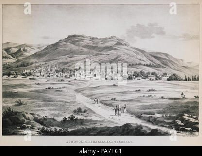 12 Akropolis von pharsalia in Thessalien - Ingram Edward - 1834 Stockfoto
